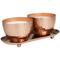 Jasmine Scented Candles in Hammered Copper Bowls Set